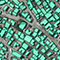 Two maps that use deep learning to identify structures in a satellite image