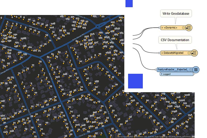 Image of a data formula next to it's corresponding map