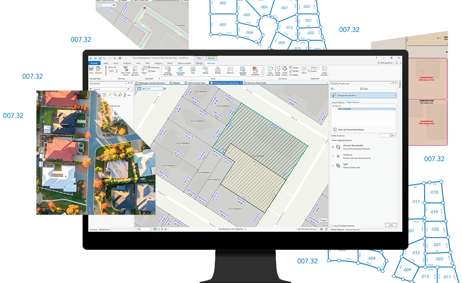 Computer monitor with neighborhood map