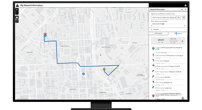 My hazard information map