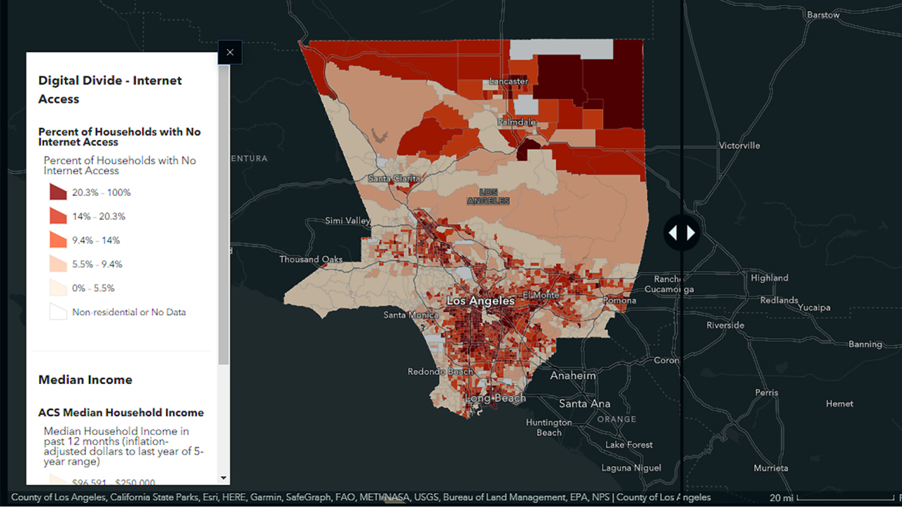 Digital divide map 