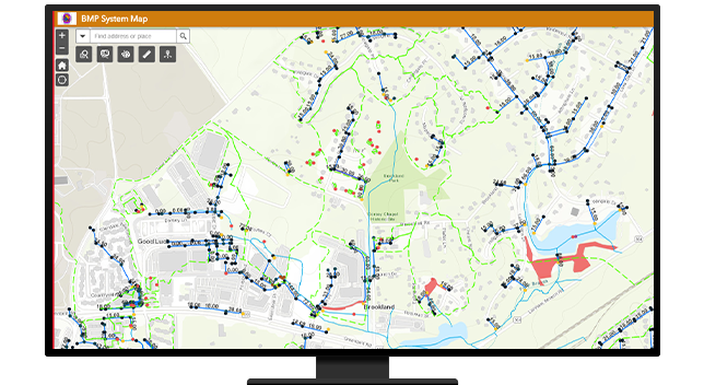 Map of stormwater system