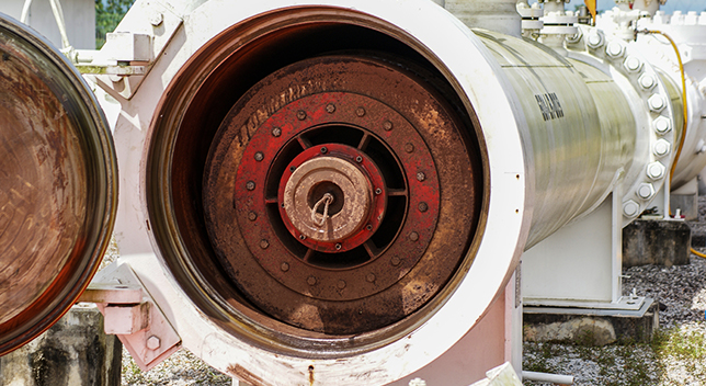 A pipeline open for an in-line inspection