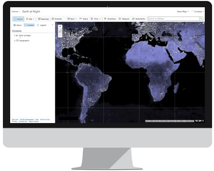 Computer Screen Living Atlas