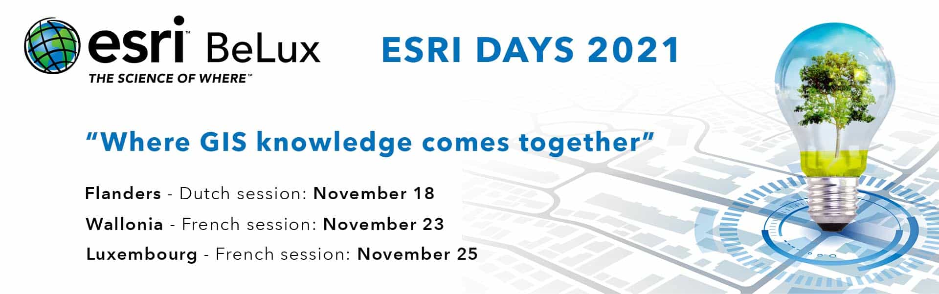 webssite banner Esri Days 2021 language sessions